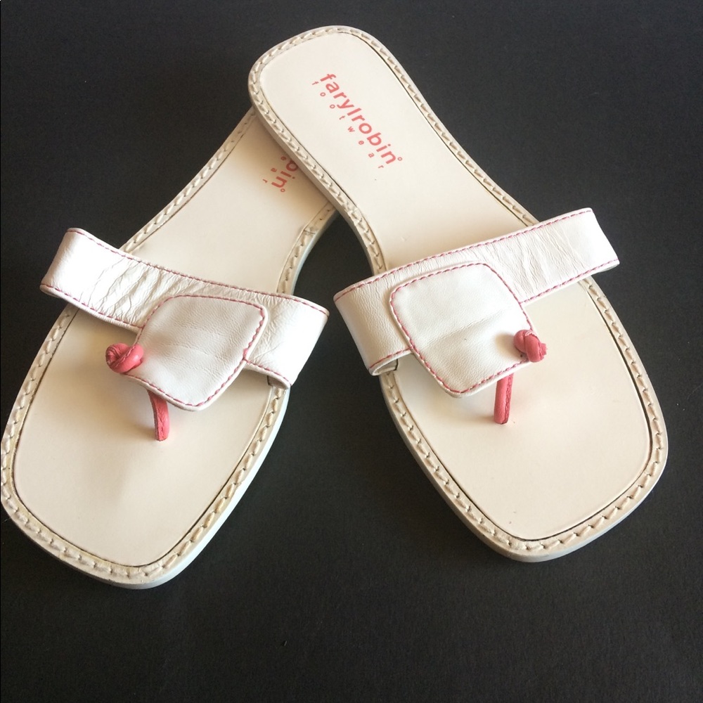 💕 white and pink Farylrobin sandals 💕